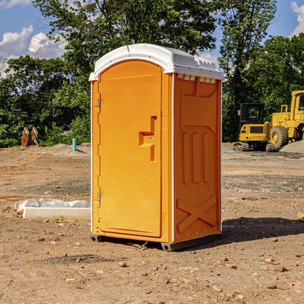 how often are the portable restrooms cleaned and serviced during a rental period in Homeland FL